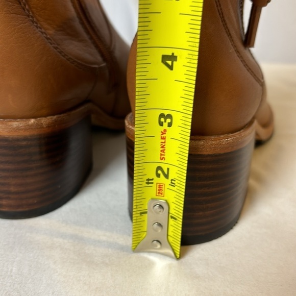 Clarks Womens Brown Leather Stacked Heel Ankle Boot Size 7 NEW - Picture 5 of 8